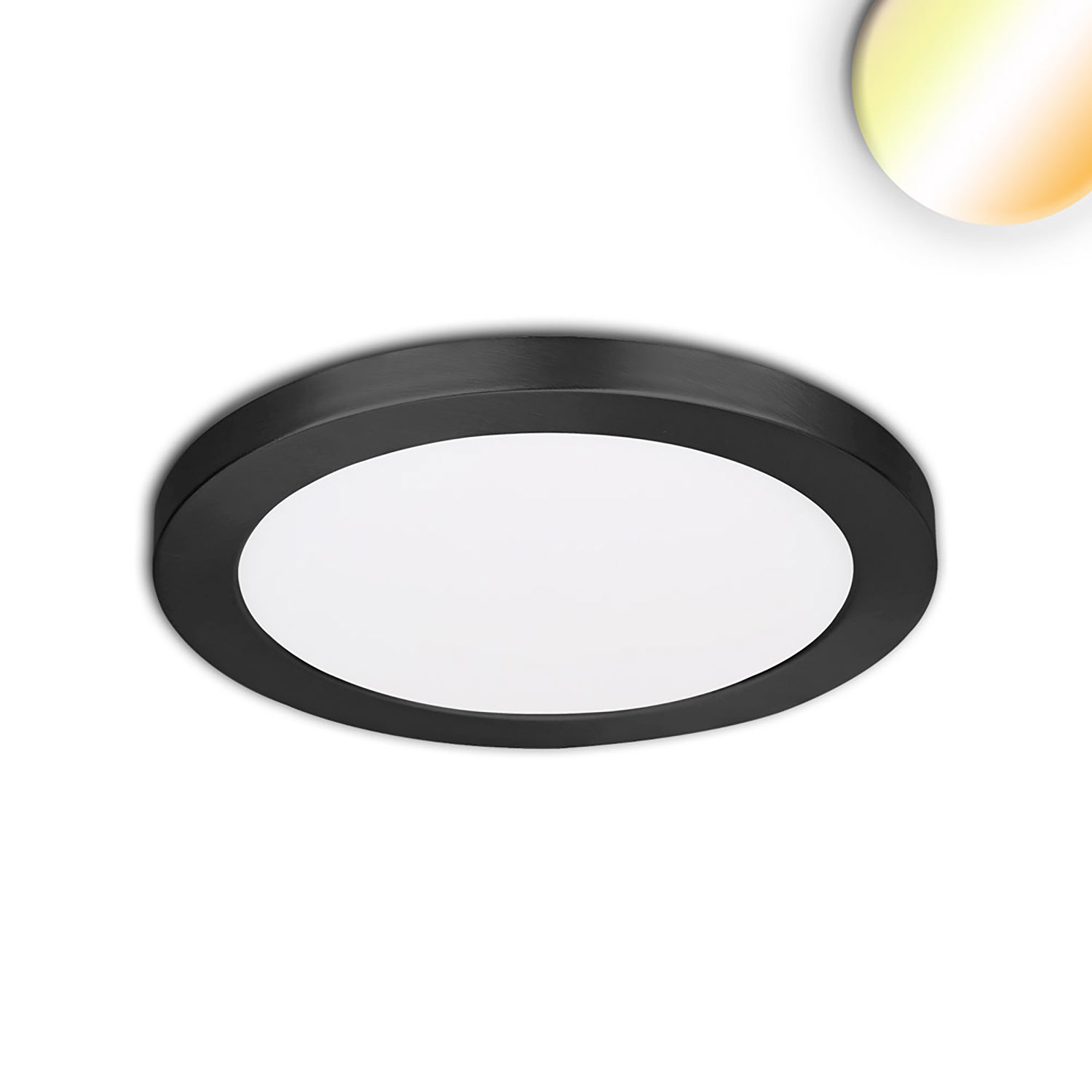 ISOLED LED Aufbau/Einbauleuchte Slim Flex 6W schwarz ColorSwitch 3000|3500|4000K