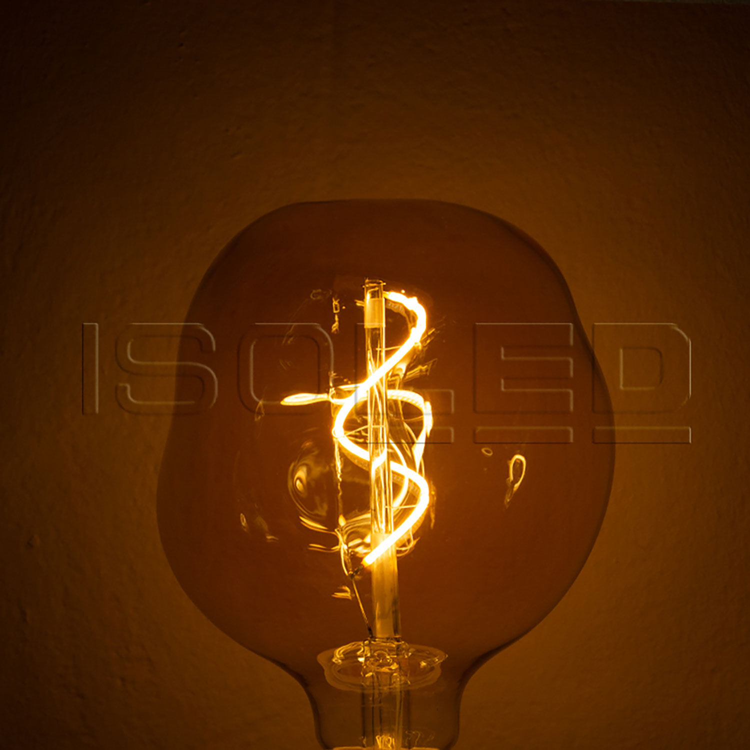 ISOLED E27 Vintage Line LED Dekobirne 125 4W ultrawarmweiß Glas amber dimmbar