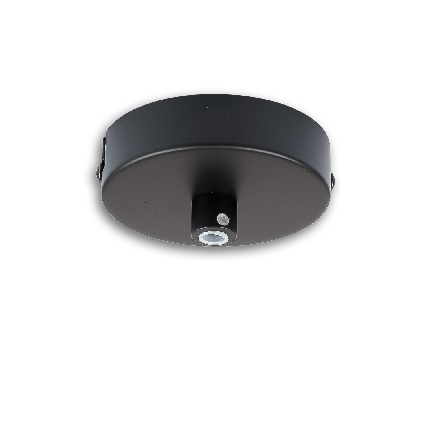 ISOLED Deckenbaldachin rund schwarz für Kabel mit bis zu max. 9,8mm Manteldurchm.