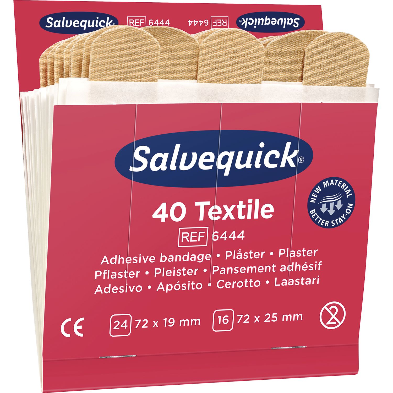 Cederroth SALVEQUICK Textilpflaster REF 6444 zu Spender - 240 Stück