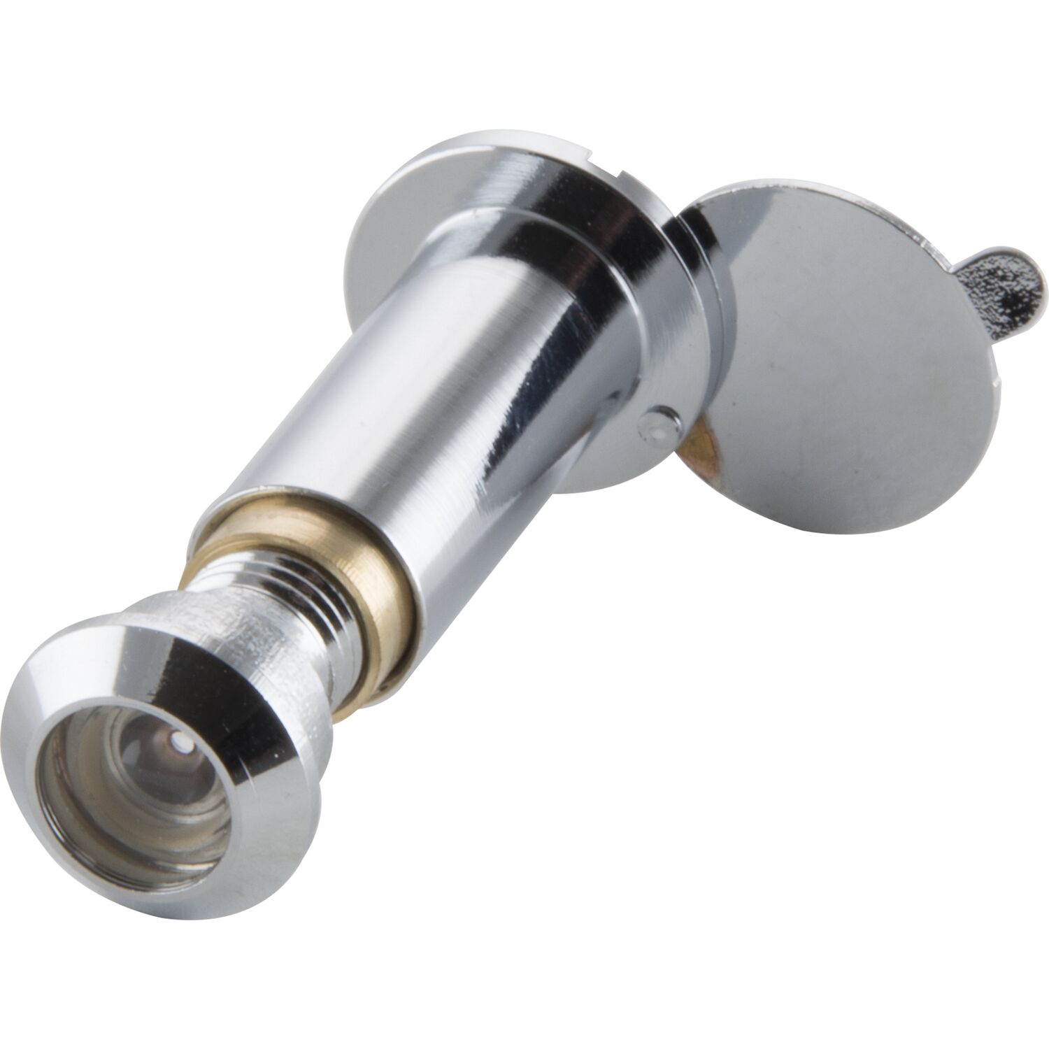 Türgucker ø 12 mm, Weitwinkel 170°, TS 35-80 mm, Messing verchromt