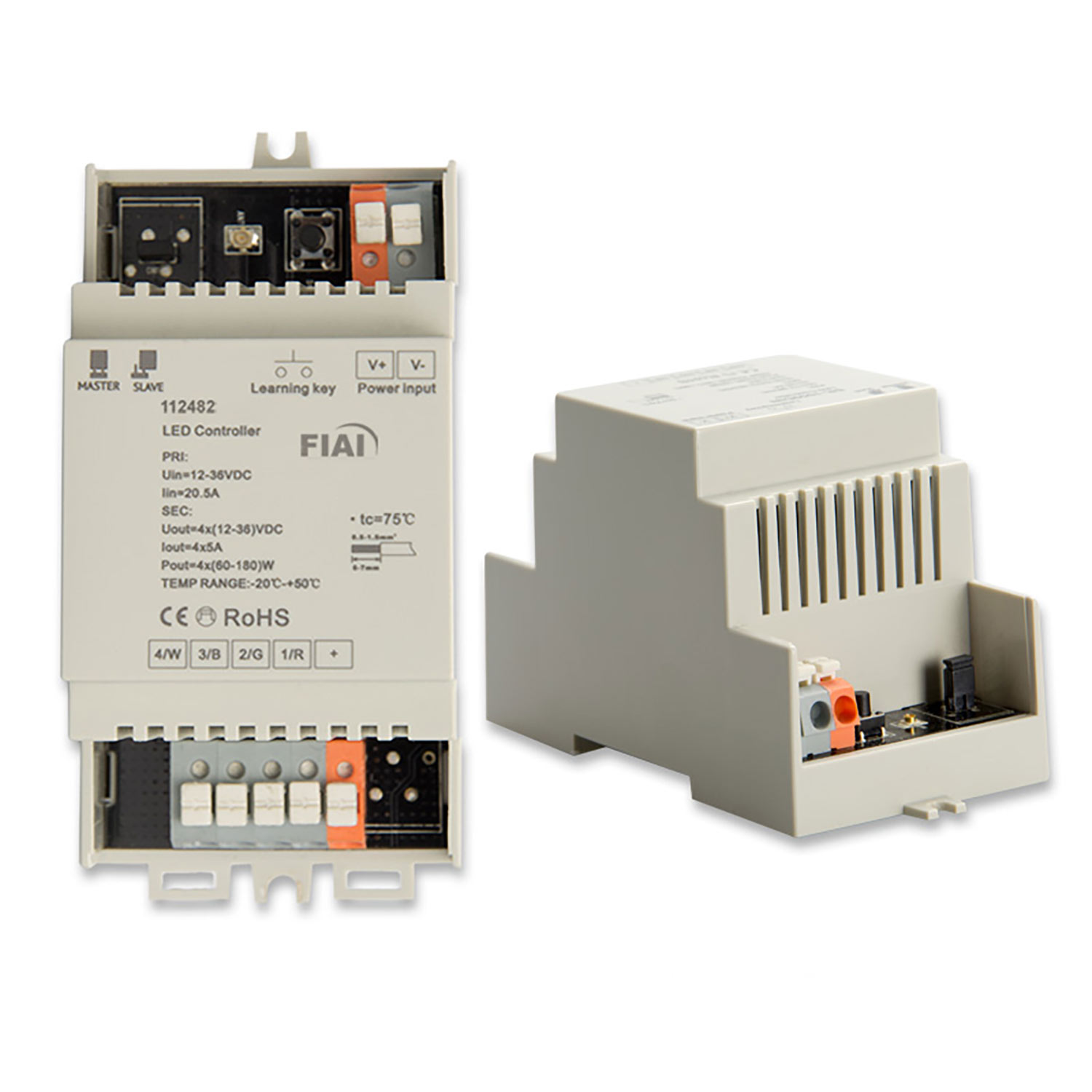 ISOLED Sys-One Hutschienen Funk PWM-Dimmer 4 Kanal 12-36V 4x5A 48V 4x2.5A