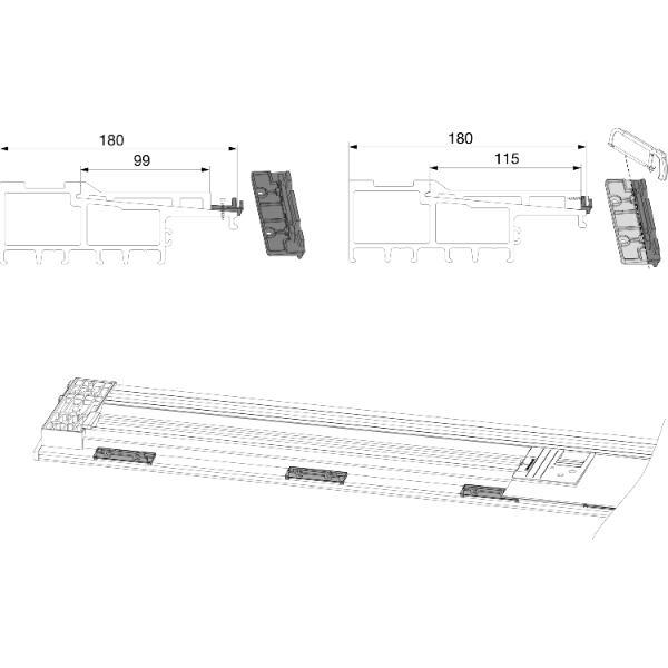 Maco #368967 Fiber-Therm Aufnahme für Trittschwelle, silber (368967)