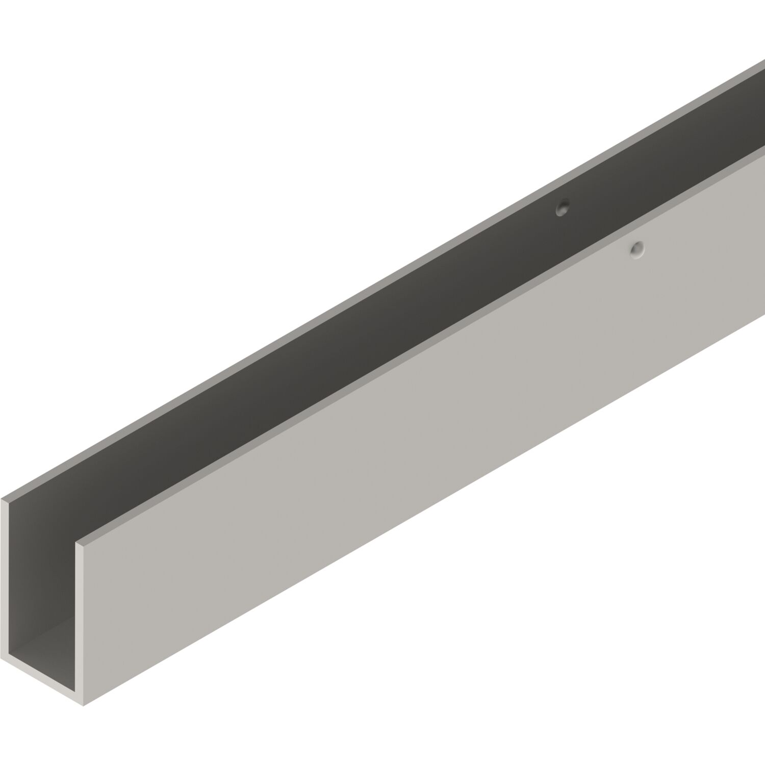 solido 100/HELM 140/GT-S 150 U-Blende auf Maß L=6000 mm Edelstahl-Effekt (250 mm)