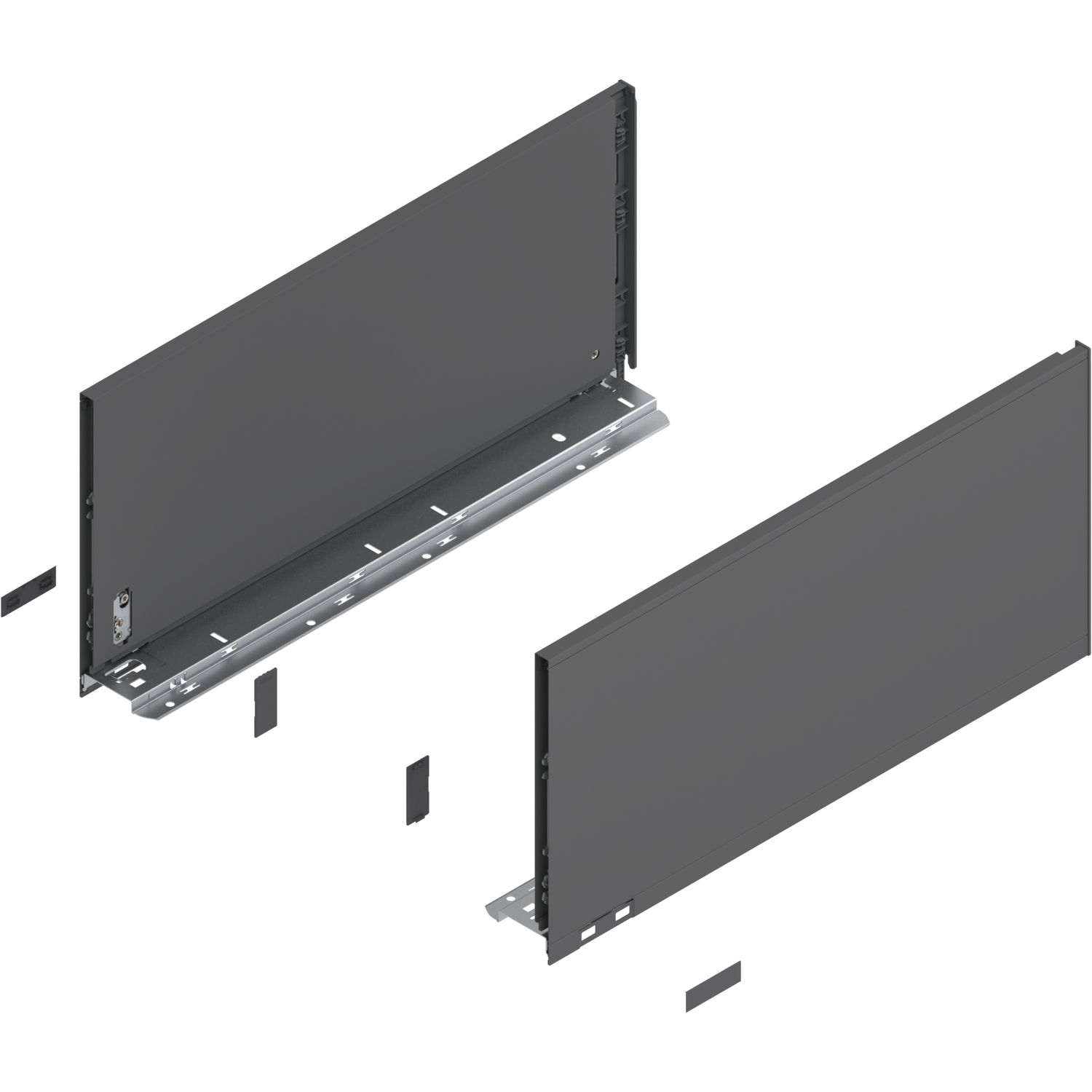 blum LEGRABOX pure SET Höhe F, BLUMOTION S, 40Kg, NL 500, Oriongrau