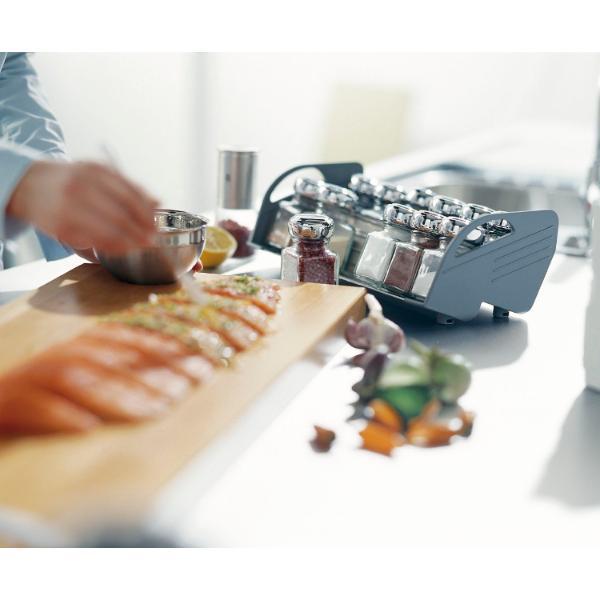 blum ORGA-LINE Gewürzhalter, KB 400 mm, Breite 312 mm, KS Staubgrau/Edelstahl
