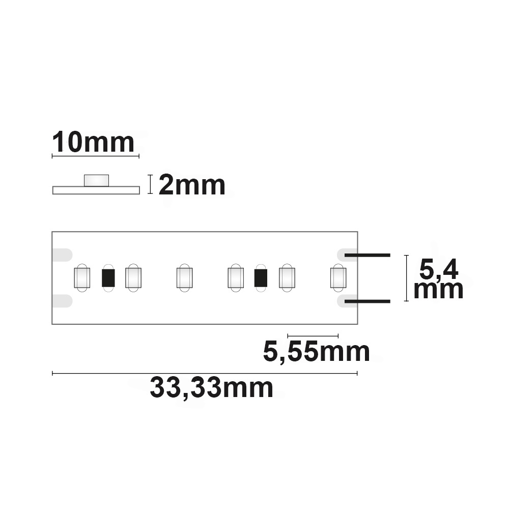ISOLED LED CRI927 Linear10 Flexband 24V DC 6W IP20 2700K 5m Rolle 180 LED/m