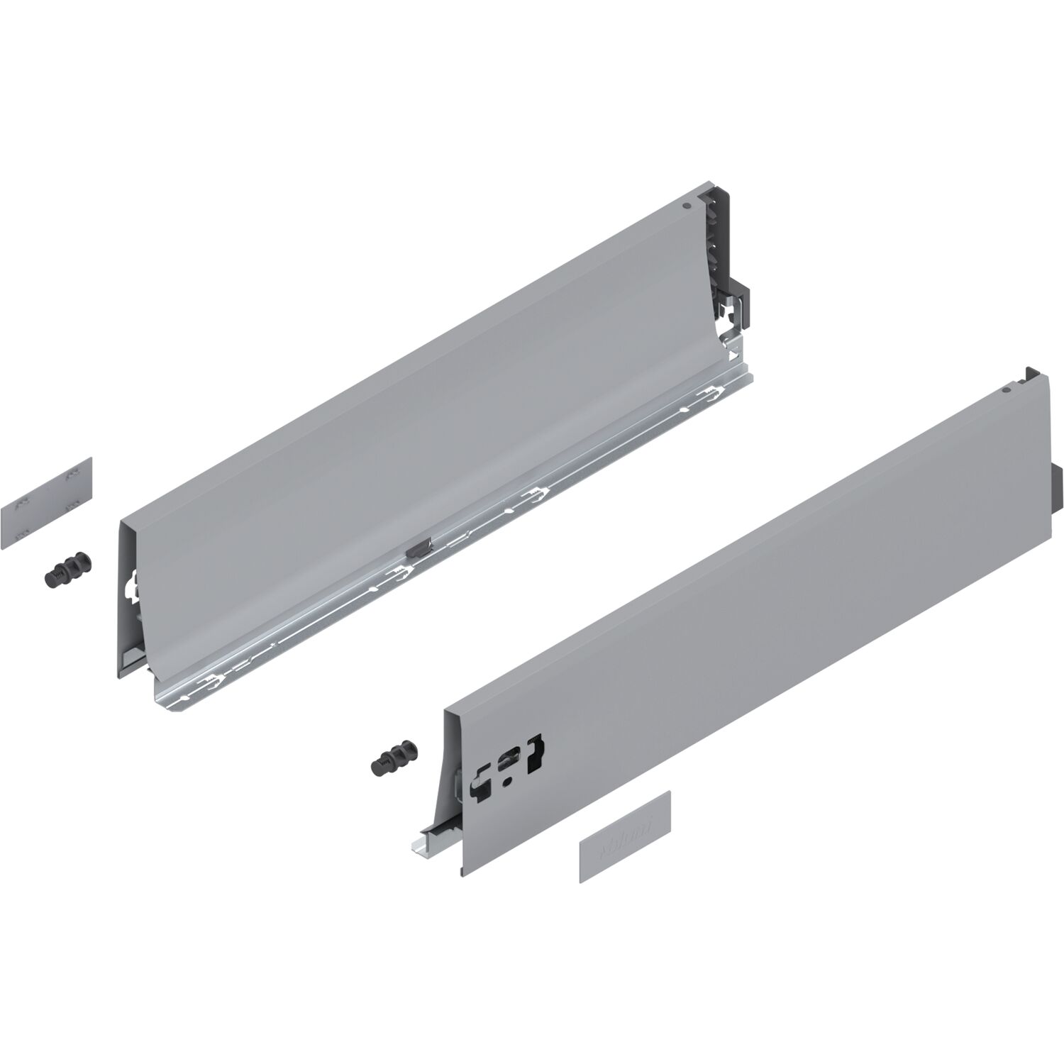 blum TANDEMBOX antaro Zarge Höhe K, NL 500, Stahl grau RAL 9006