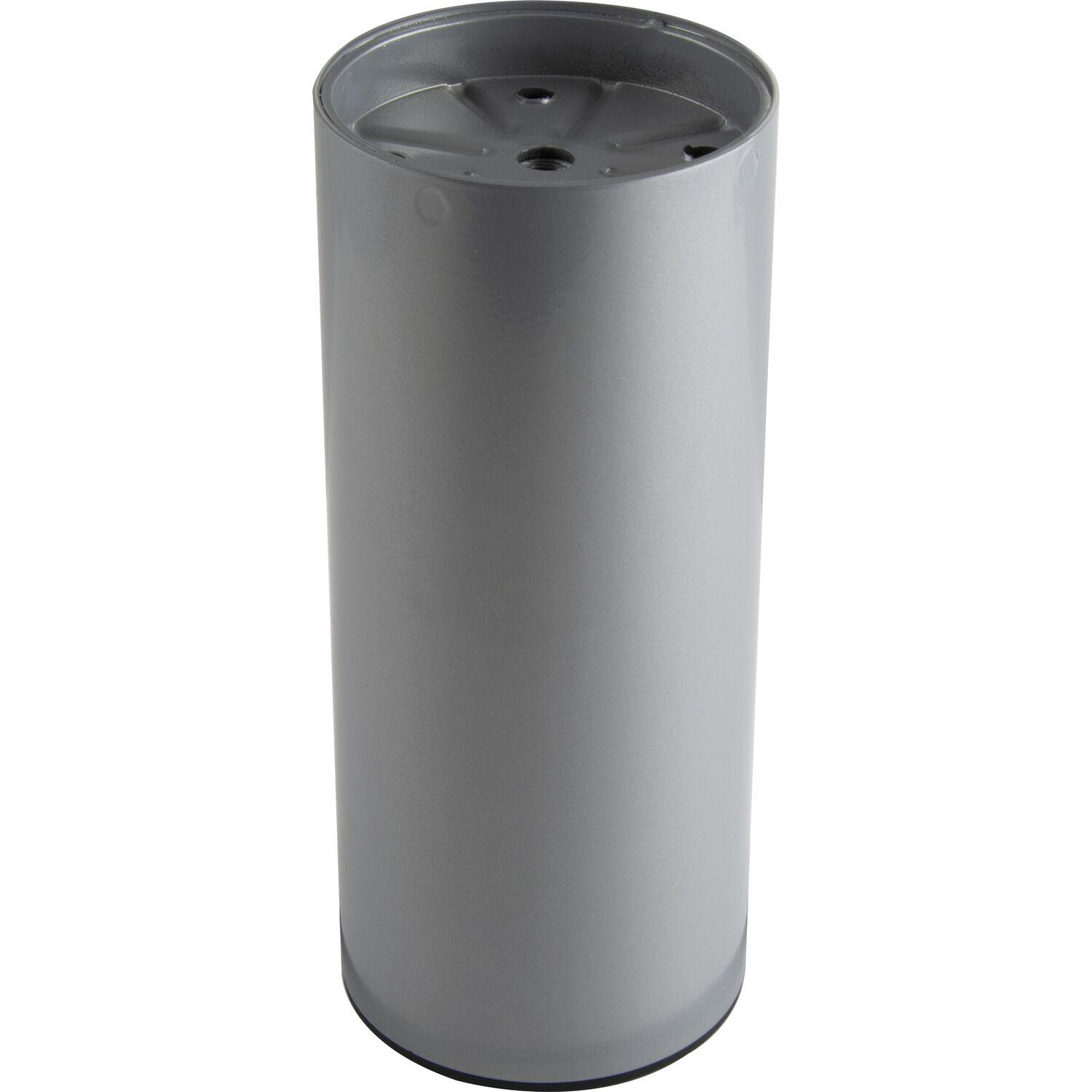 Dekorfuß Fuß ø 80 mm, Länge 190 mm, mit M10 Gewinde, Stahl silber RAL 9006