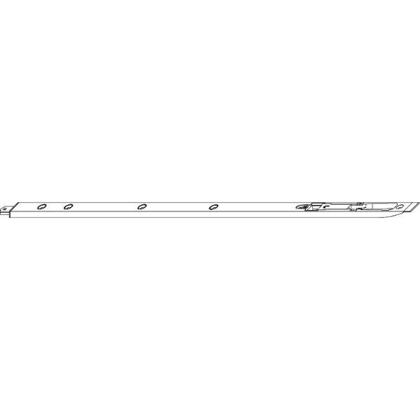 Maco #58469 Innentürkantriegel 600 mm, Radius 90, Stahl silberfärbig (58469)
