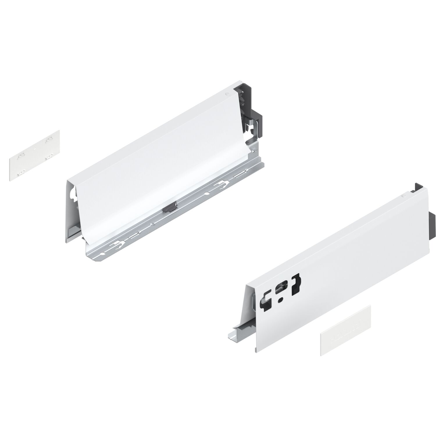 blum TANDEMBOX antaro Zarge Höhe M, NL 270, Stahl Seidenweiß