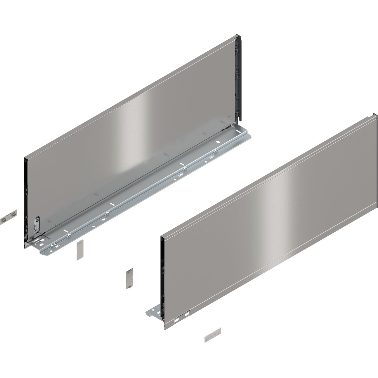 blum LEGRABOX pure Zarge Höhe F, NL 650, INOX (Anti-Fingerprint)