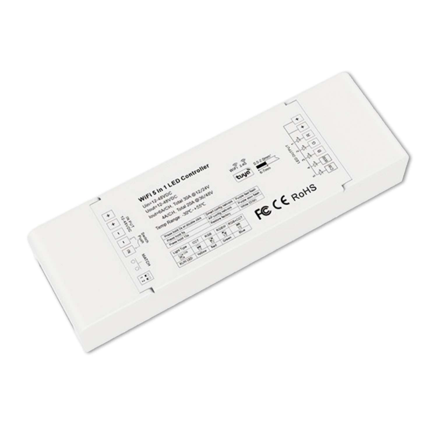 ISOLED Sys-Pro + Zigbee 3.0 Push/Funk 1-5 Kanal Multi-PWM-Dimmer 12-24V DC 5x6A 36-48V DC 5x4A