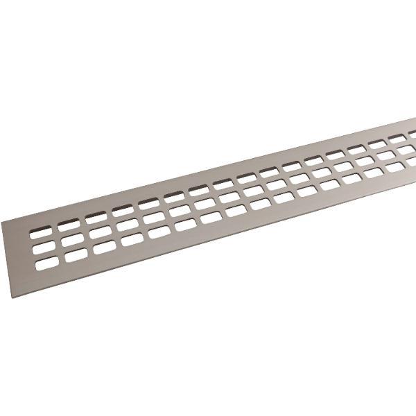 Lüftungsgitter Aluminium Titan/Edelstahl Effekt 60X600 mm