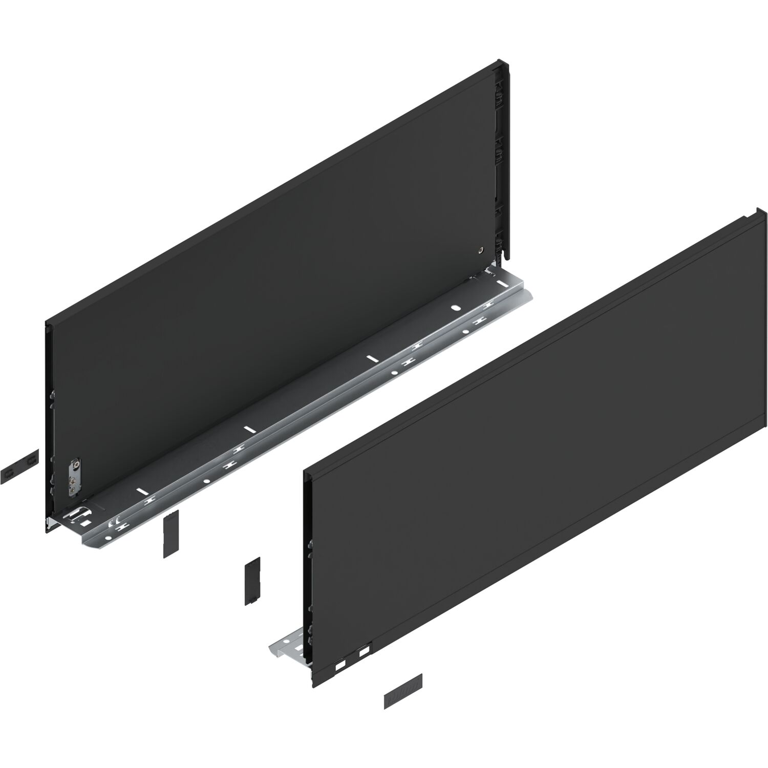 blum LEGRABOX pure Zarge Höhe F, NL 600, Carbonschwarz-matt