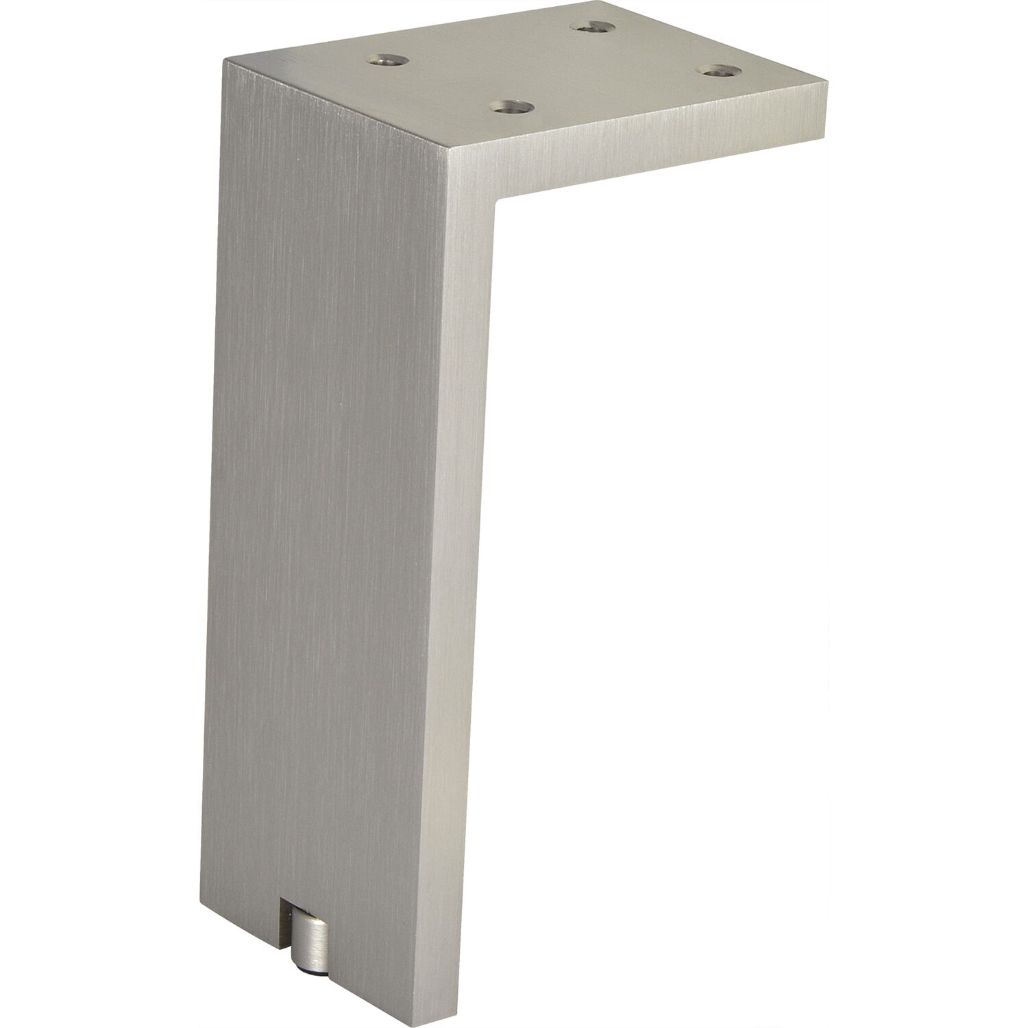 Dekorfuß Fonda 150 x 10 mm, Länge 150 mm, Aluminium, Edelstahl Effekt ()