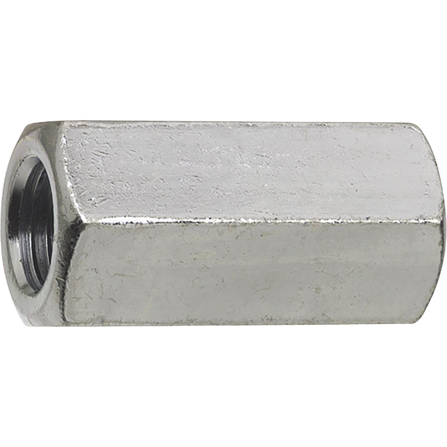 ~DIN6334 M 8x 30 verzinkt Sechskant-Langmutter mit Mittelstopp