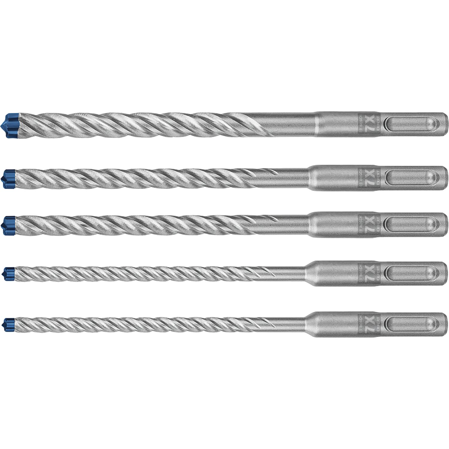 Bosch Expert SDS-Plus-7X Hammerbohrer-Satz HM 4-Schneiden ø 6-10mm 5-teilig