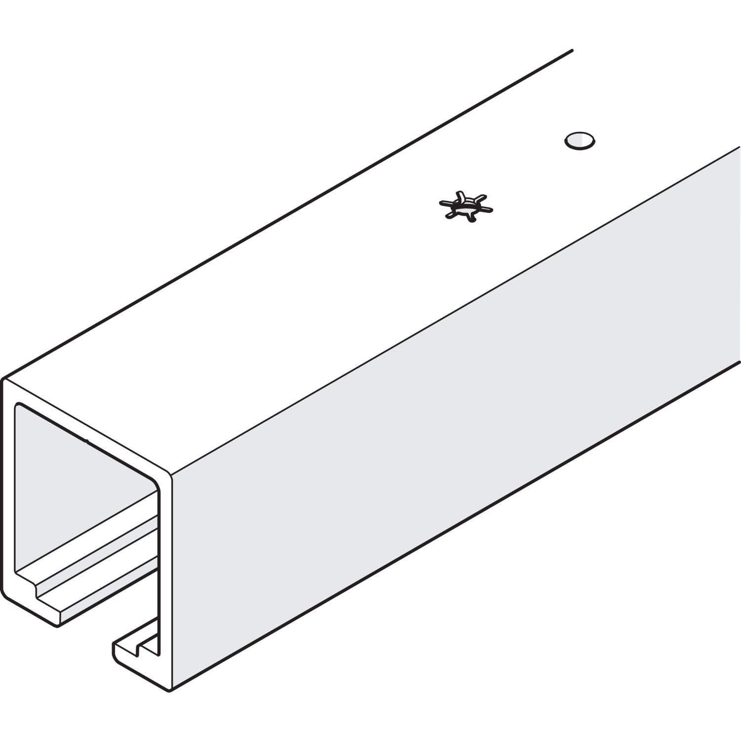 Hawa HAWA Junior 120 Laufschiene Deckenmontage L=3000 mm Aluminium farblos eloxiert