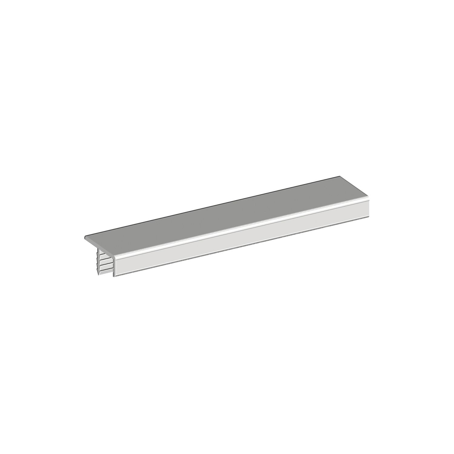 ninka Frontrahmenprofil 1 zum Einnuten 5000 mm Aluminium silber eloxiert