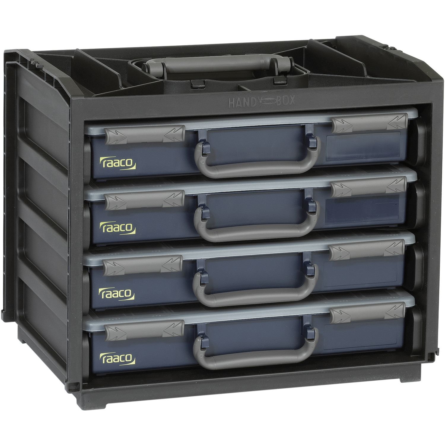 raaco Handybox Assorter 55 bestück mit 4 Sortimentkoffer