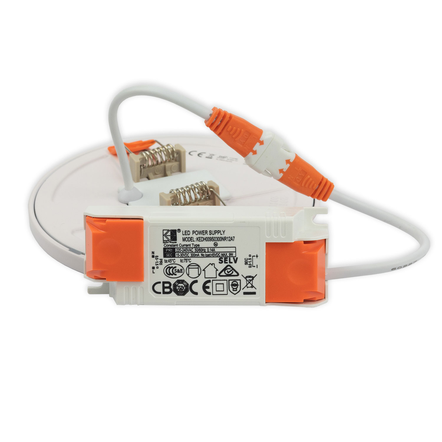 ISOLED LED Downlight Flex 8W prismatisch 120° Lochausschnitt 50-100mm neutralweiß dimmbar