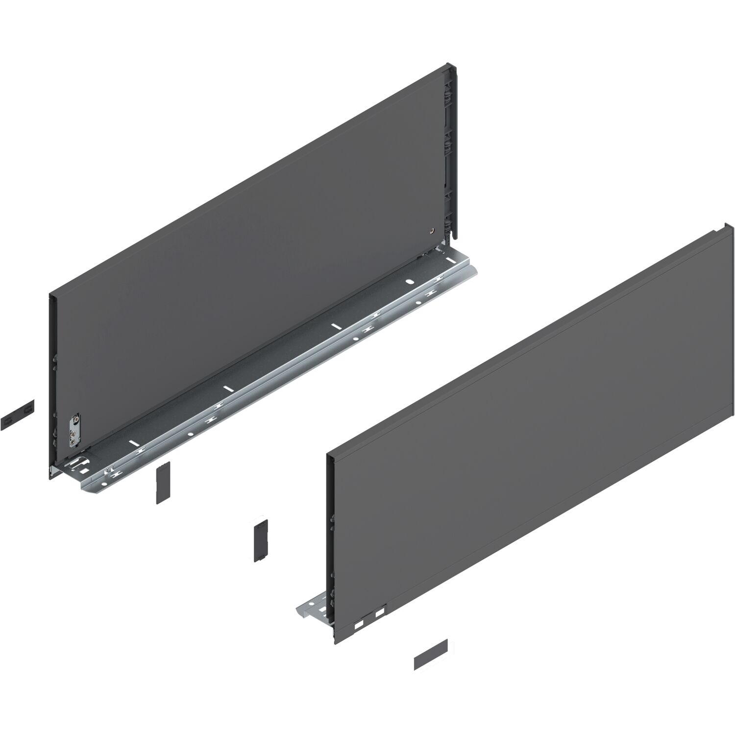 blum LEGRABOX pure Zarge Höhe F, NL 600, Oriongrau-matt