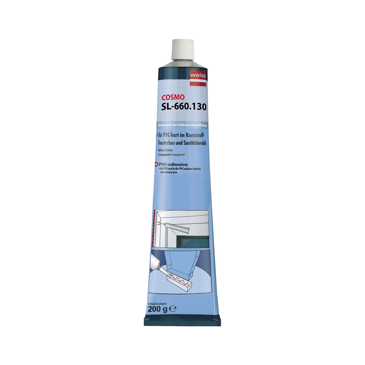 Cosmo SL-660.130, PVC-Klebstoff transparent 200g