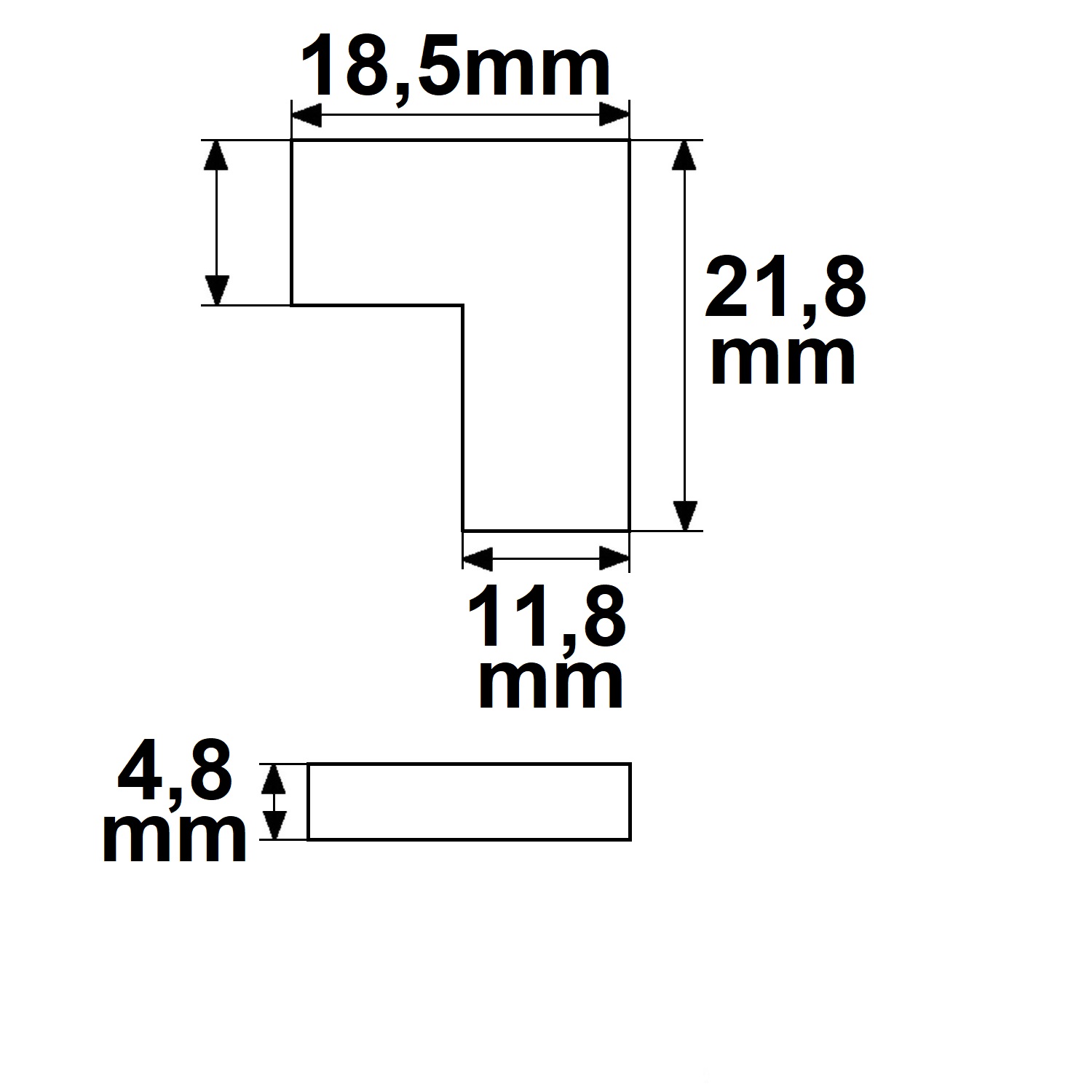 ISOLED Kontakt-Eckverbinder (max. 5A) K2-210 für 2-pol. IP20 Flexstripes mit Breite 10mm