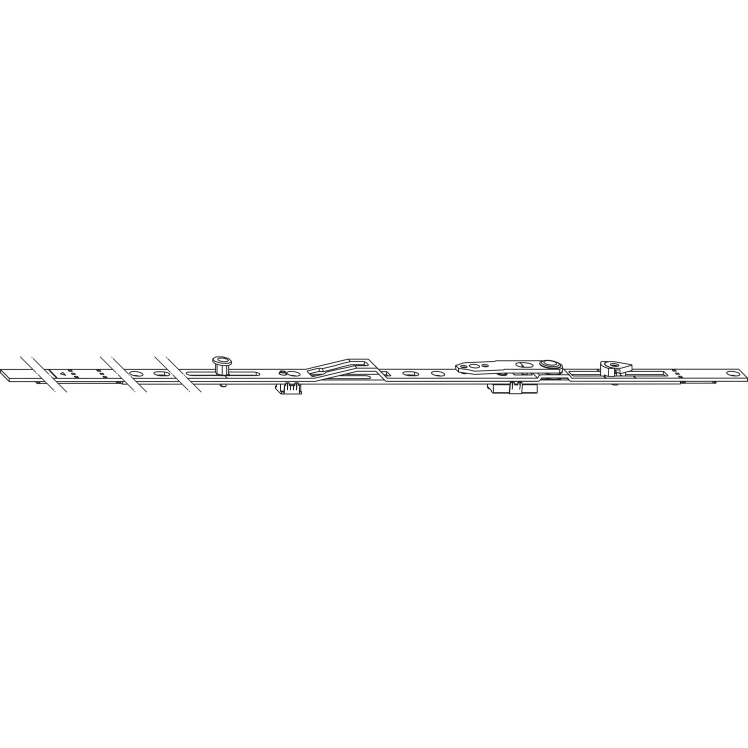 Winkhaus WINKHAUS Oberschiene OS2.1025-1, FFB 775-1025 mm, 1 Zapfen, silber