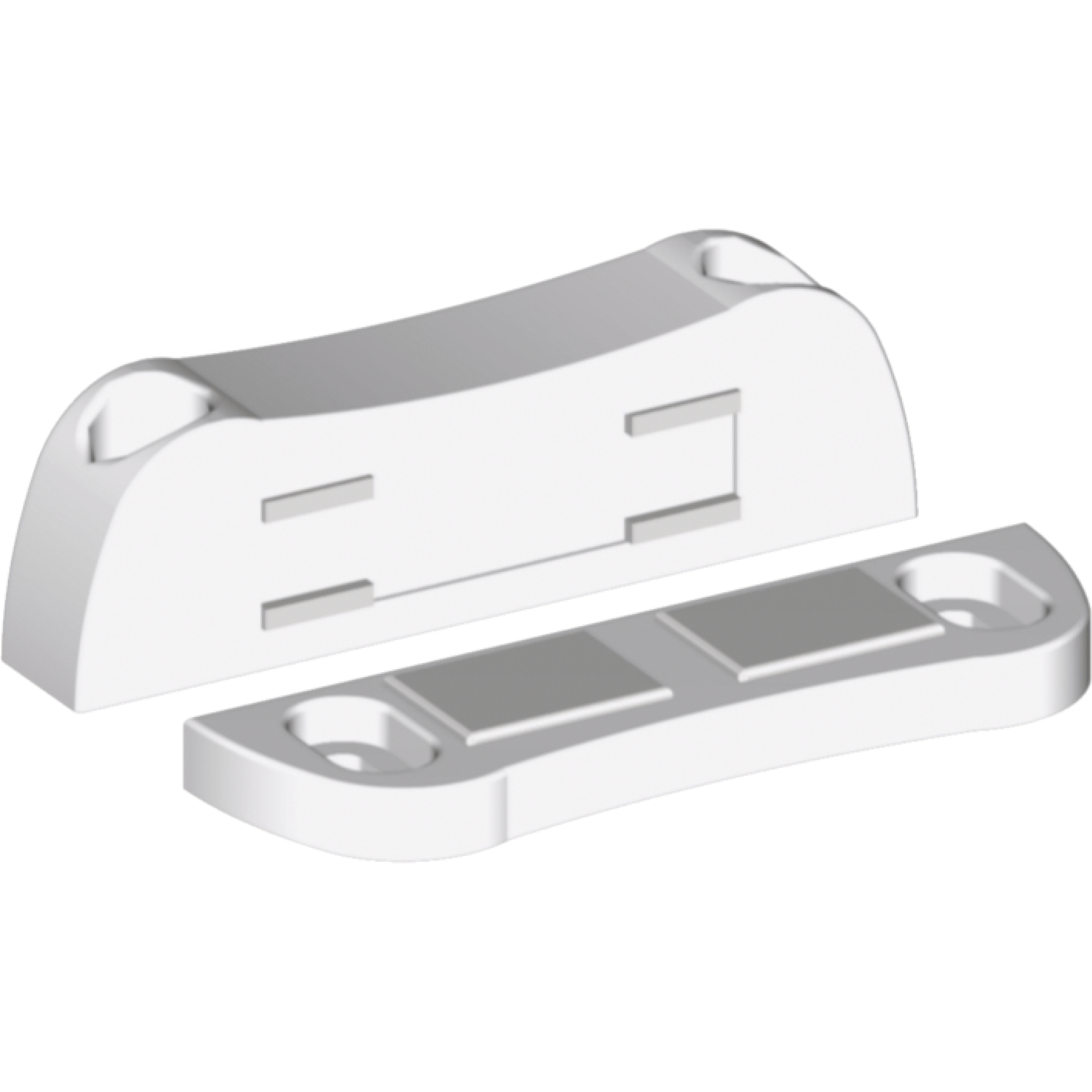 Magnetschnapper massiv, mit Gegenstück KS+bewegl.Metallpl., HK 4kg, KS weiß