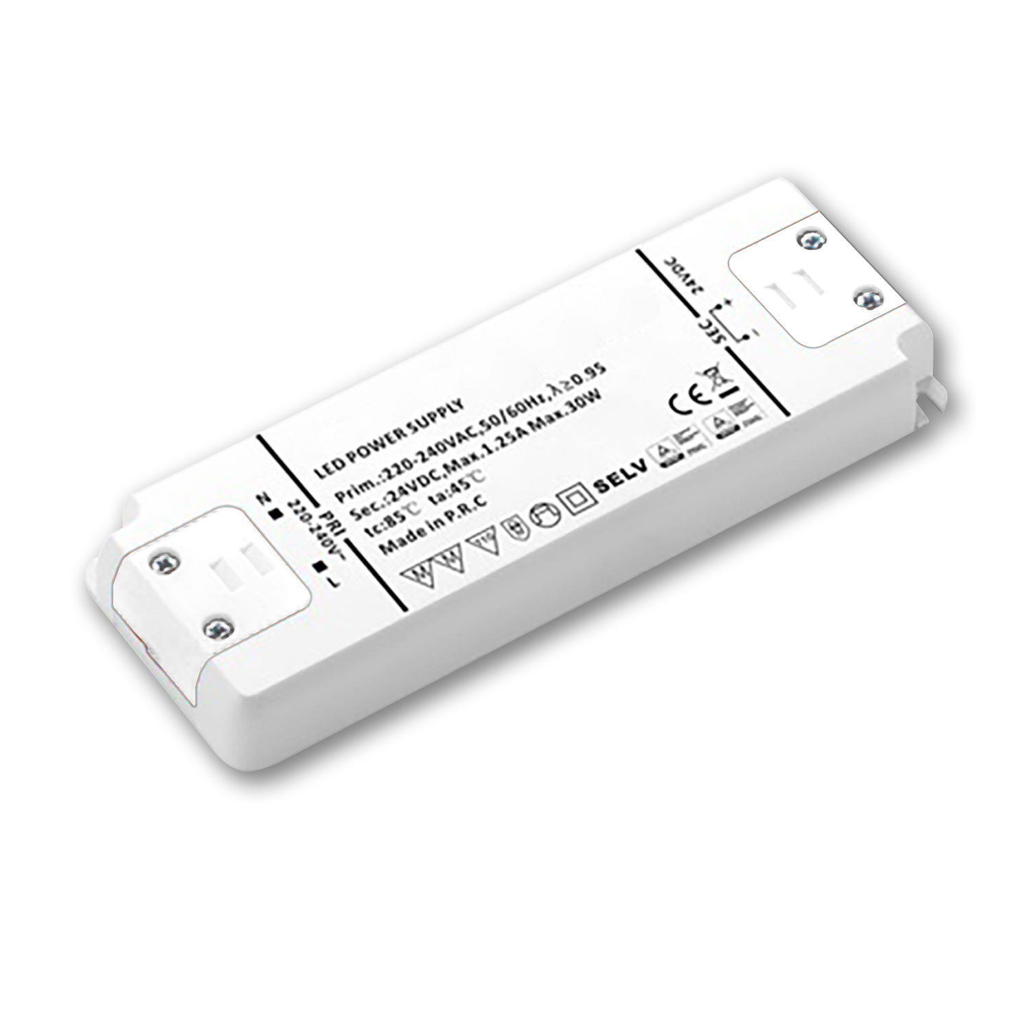 ISOLED LED Trafo 24V/DC 0-30W SELV ultraflach