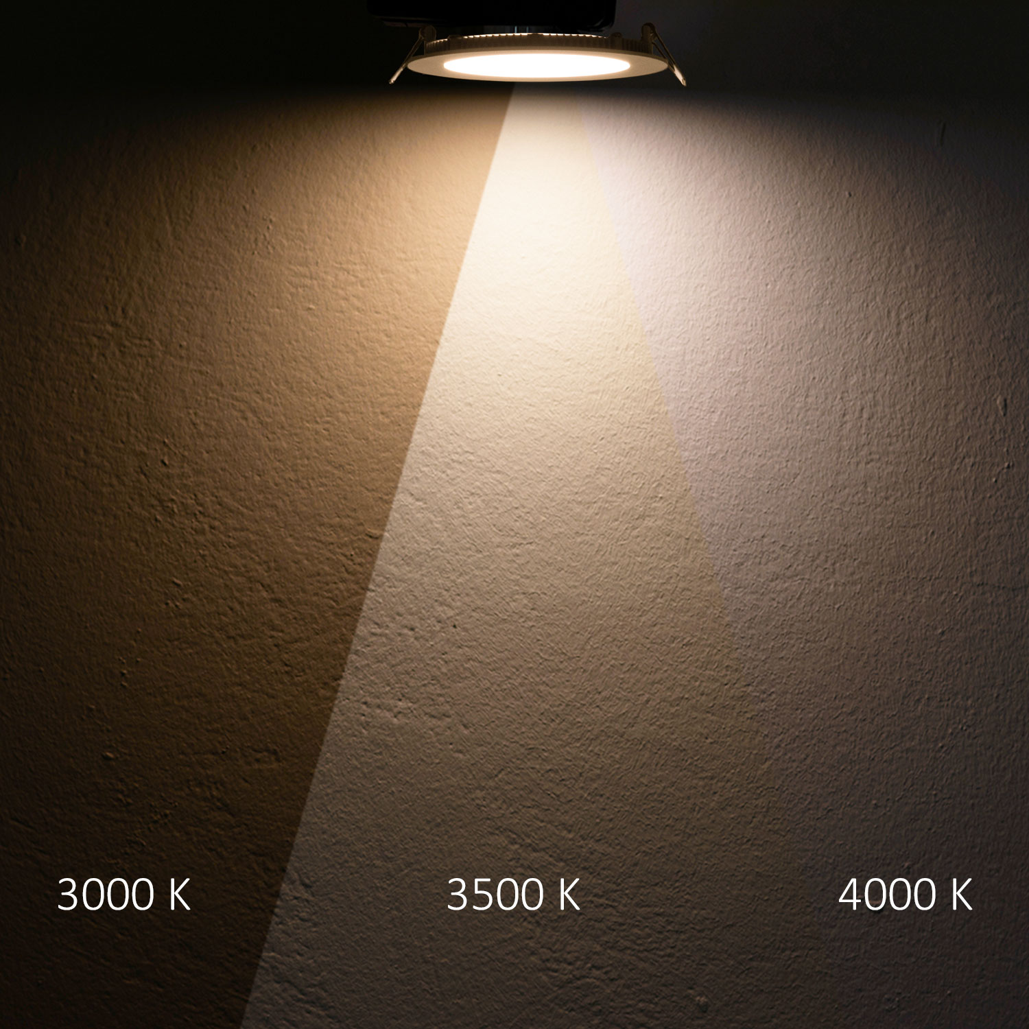 ISOLED LED Downlight 18W rund ultraflach weiß 225mm ColorSwitch 3000|3500|4000K dimmbar