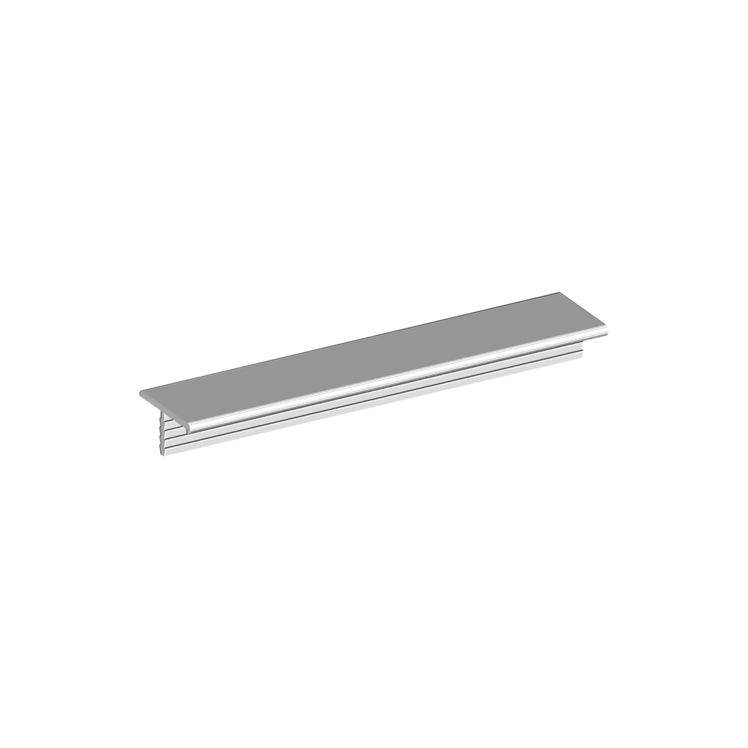 Frontrahmenprofil 2 zum Einnuten 5000 mm Aluminium silber eloxiert