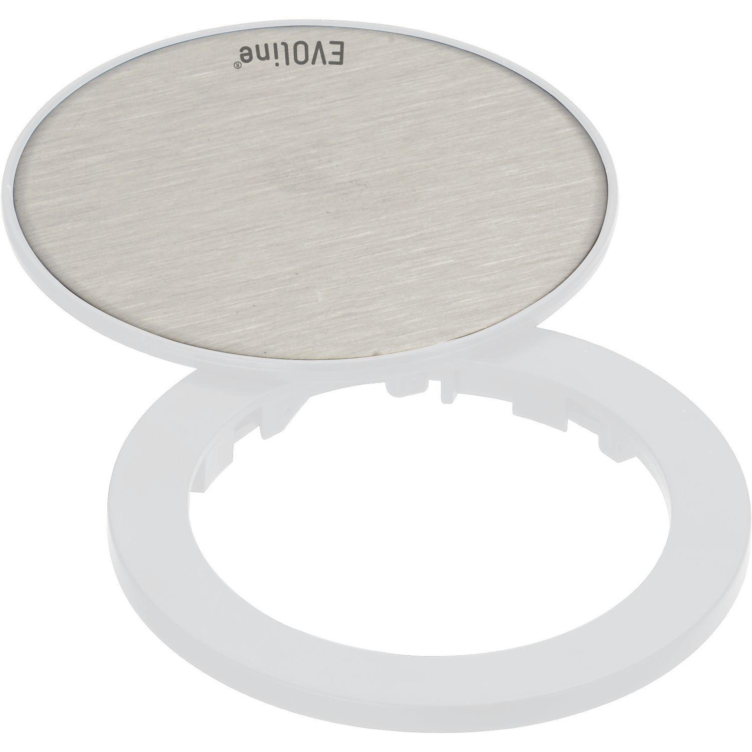 EVOline One Abdeckring mit Drehdeckel weiß/Edelstahl