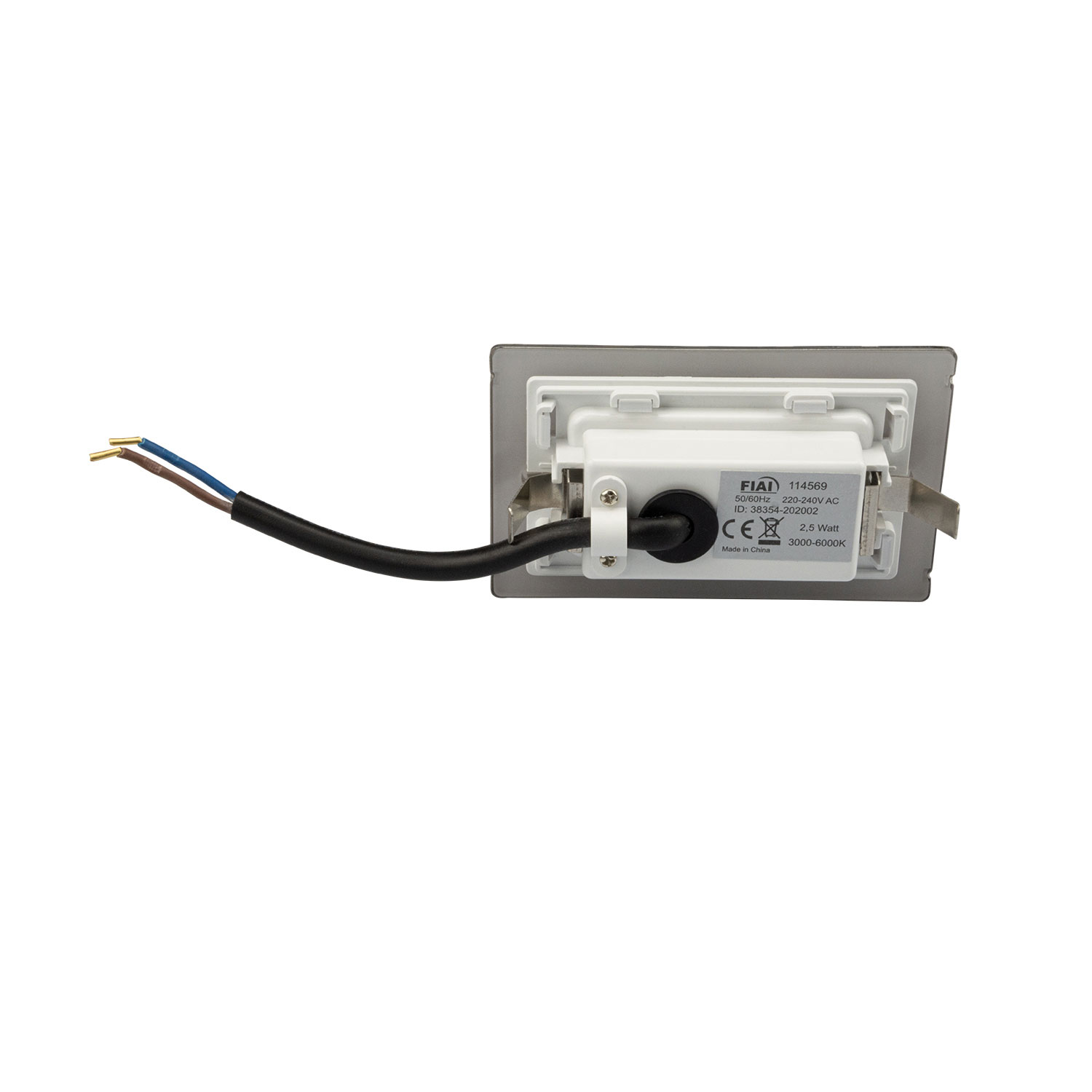 ISOLED LED Wandeinbauleuchte eckig 2,5W IP65 ColorSwitch 3000|4000|6000K inkl. Einputzdose