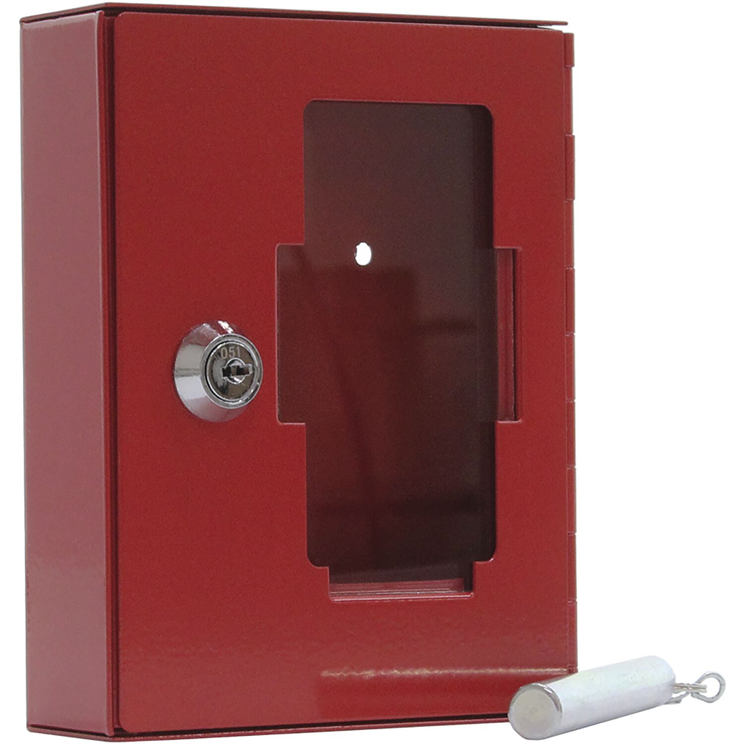 ROTTNER Tresor Notschlüsselkasten NSK1,verschiedensperrend, mit Klöppel, rot lackiert