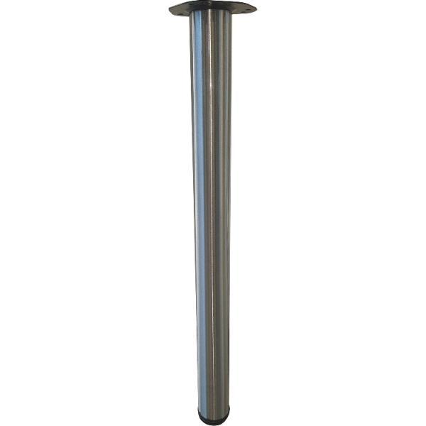 Grimme Tischfuß ø 60 mm, Länge 710 mm, Stahl Edelstahl Effekt (4Stk)