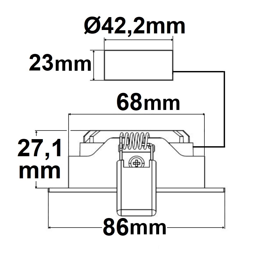 ISOLED LED Einbauleuchte Slim68 weiß rund 9W neutralweiß dimmbar