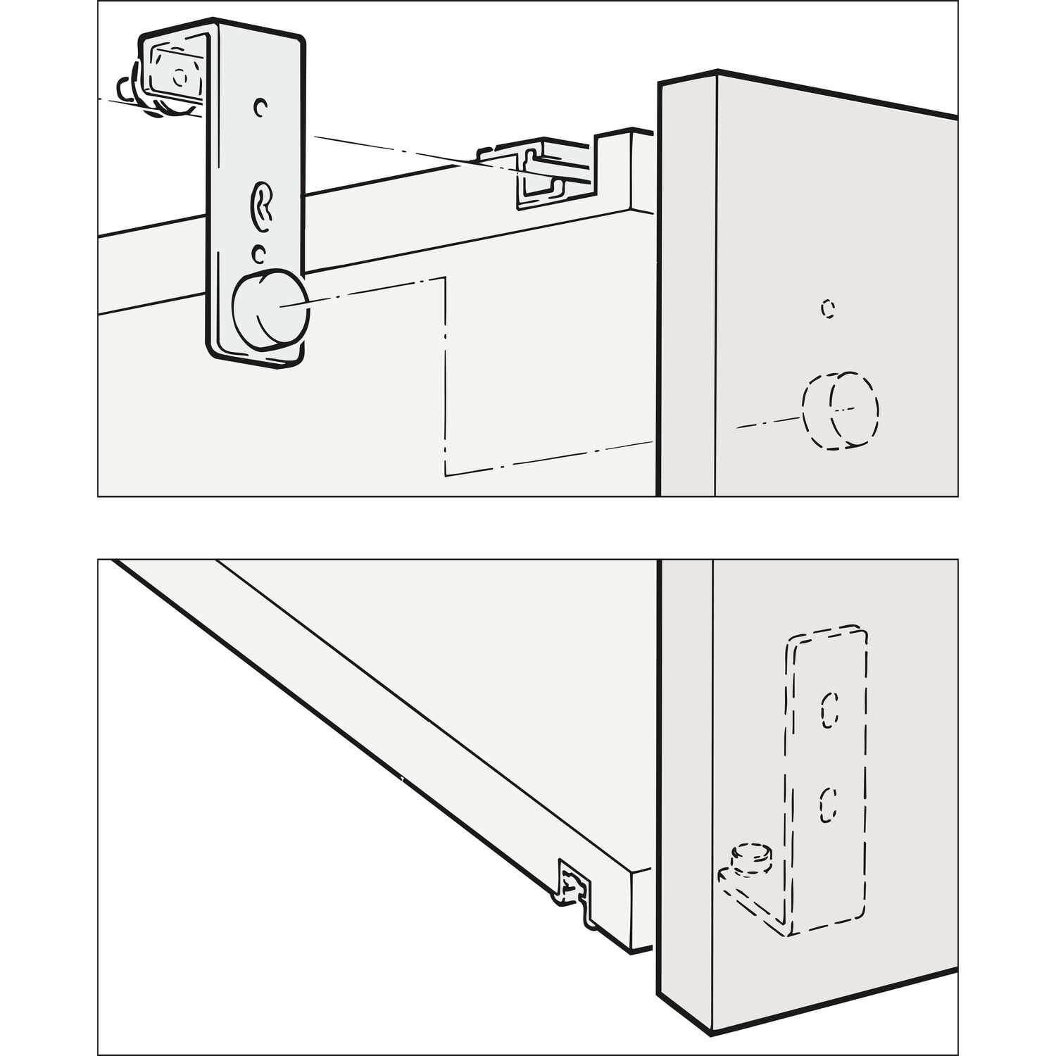 Hawa Regal - A 25 H FS Beschlägegarnitur 1200x2400 1 türig