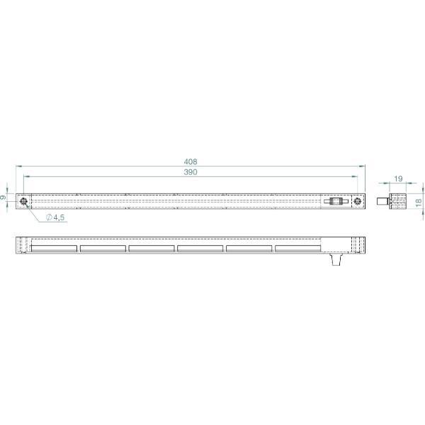Fresh Fensterfalzventil F42 innen L=408 mm Kunststoff weiß RAL 9010