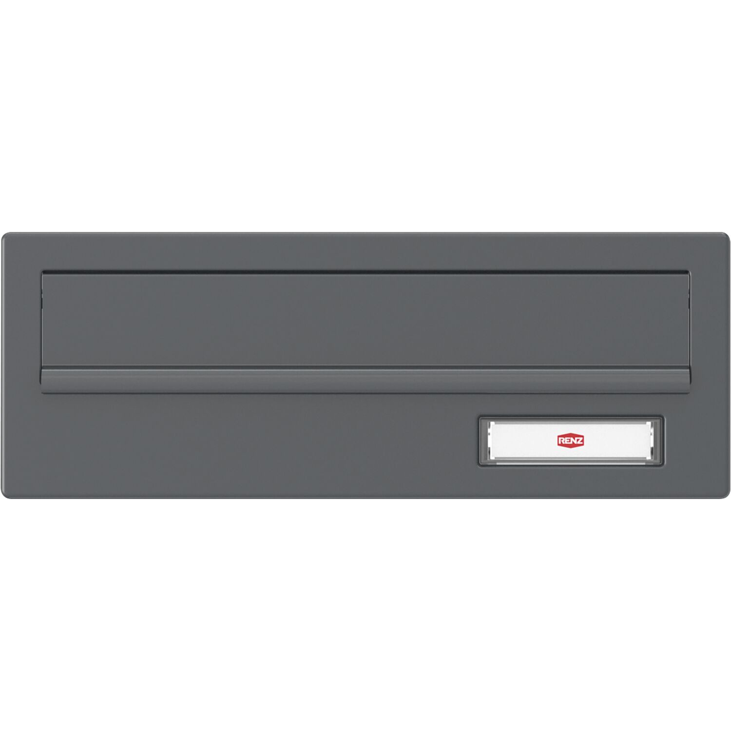 RENZ Frontplatte kombinierbar, eckig, 300 x 110 mm, Stahl anthrazitgrau RAL 7016