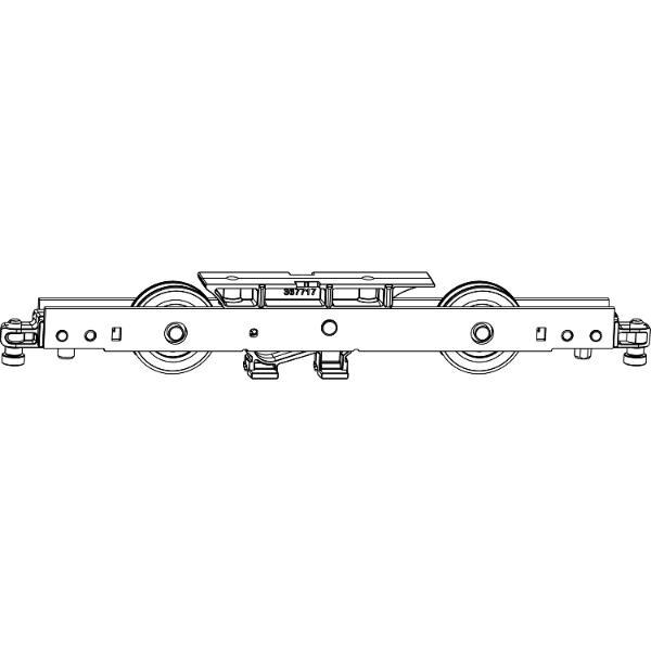 Maco #214691 HS Laufwagen mitte einzeln, ohne Bürsten, 300 kg, silber (214691)
