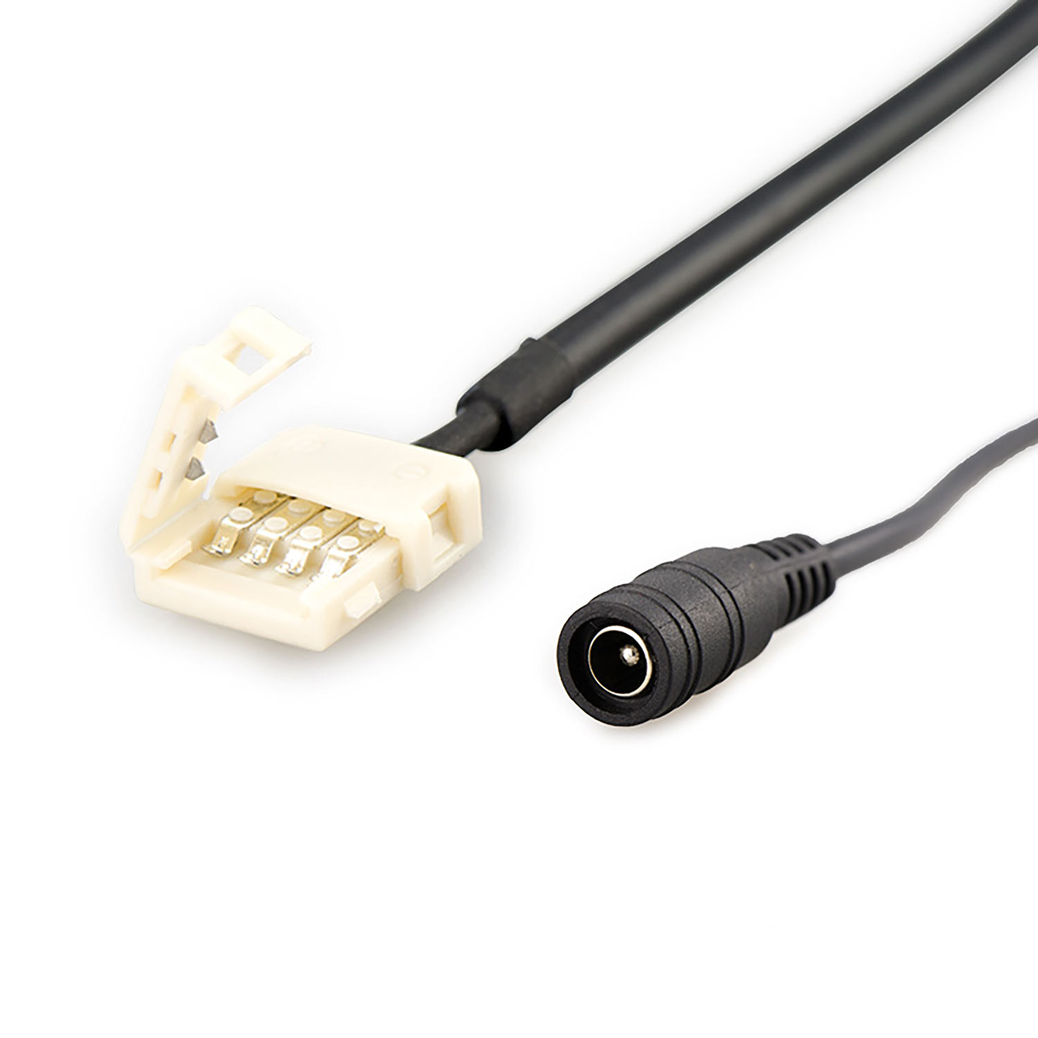 ISOLED Clip-Rundstecker-Anschluss (max. 5A) für 2-pol. IP20 Flexstripes Breite 10mm Pitch-Abstand >1