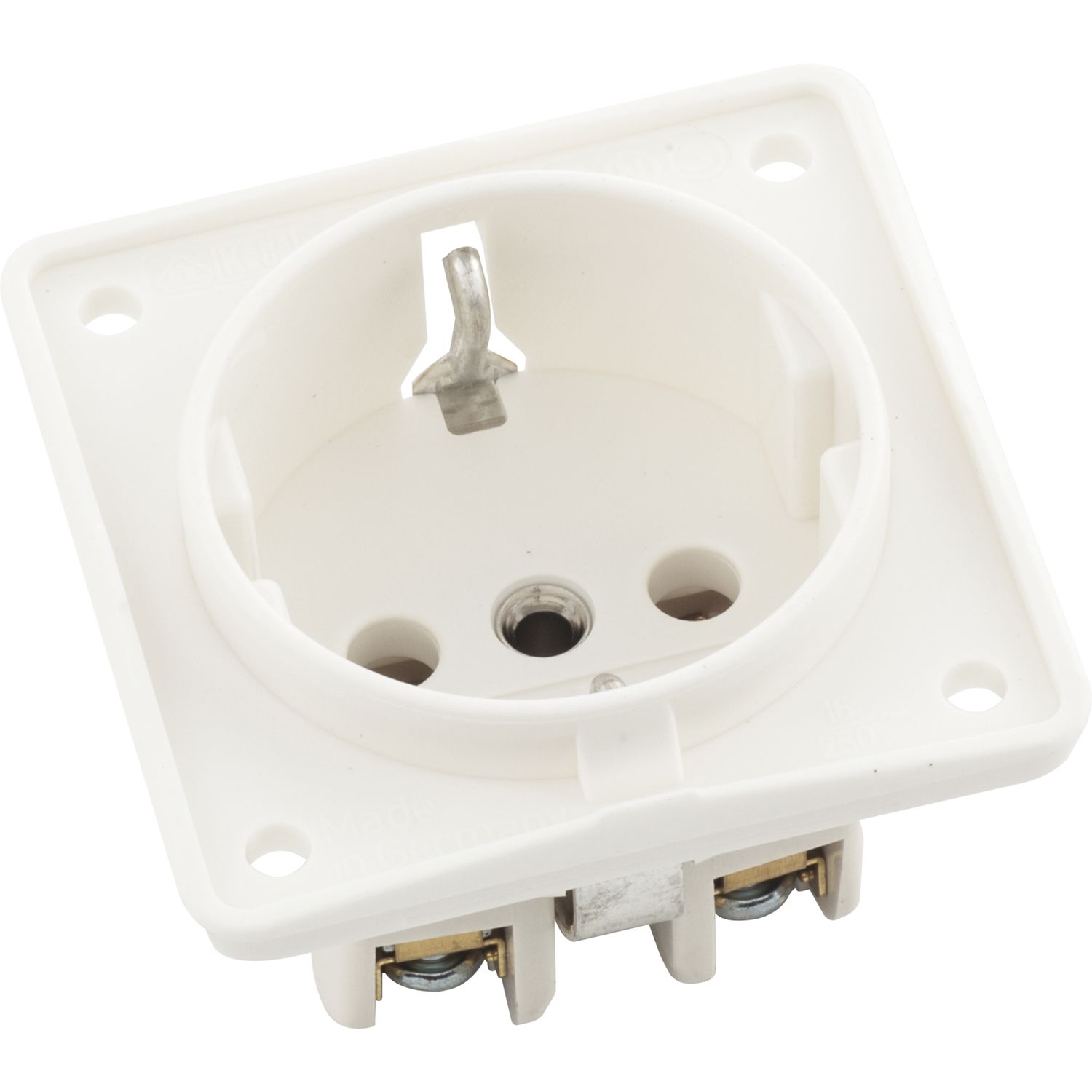 Berker Integro Schuko-Steckdose polarweiß matt