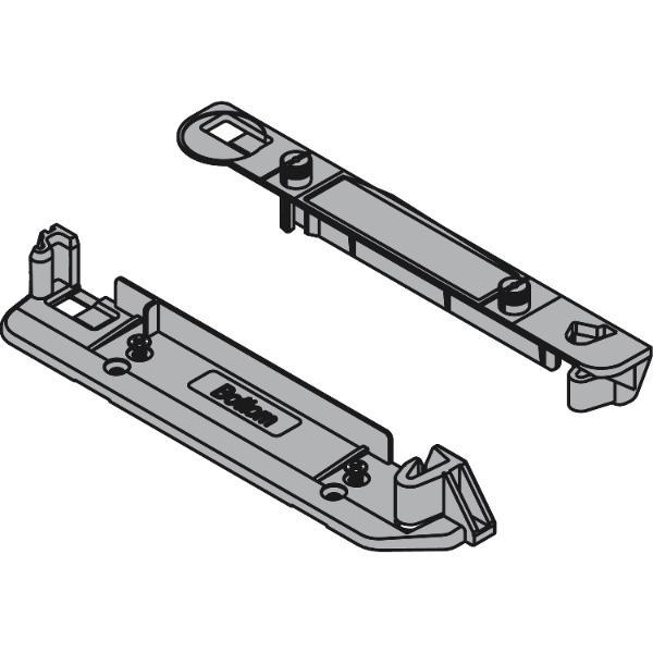 blum SERVO-DRIVE Trägerprofilaufnahme oben/unten, KS RAL 7037 staubgrau