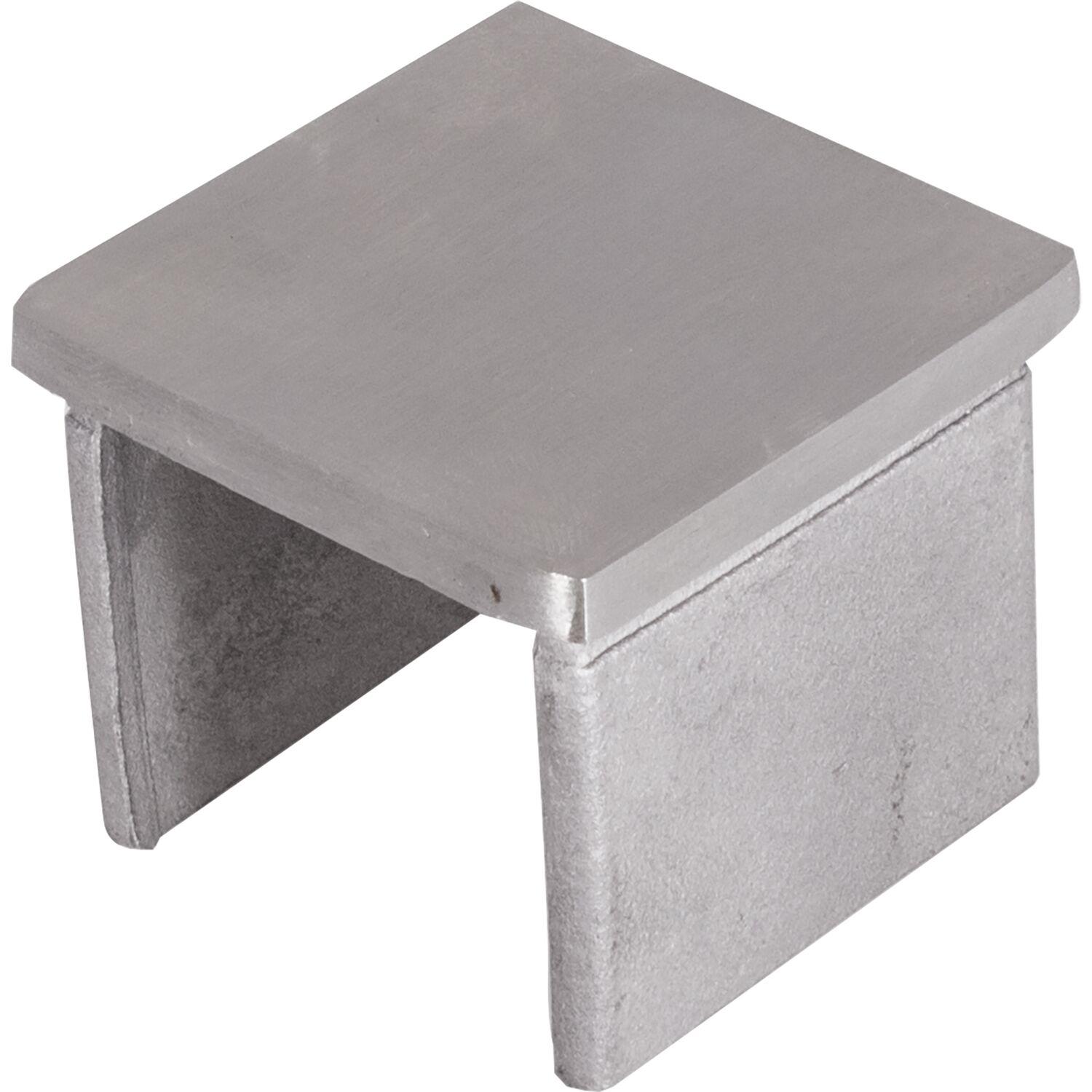 IAM DESIGN Endkappe für Nutrohr eckig, 40x40 mm, Edelstahl geschliffen V4A