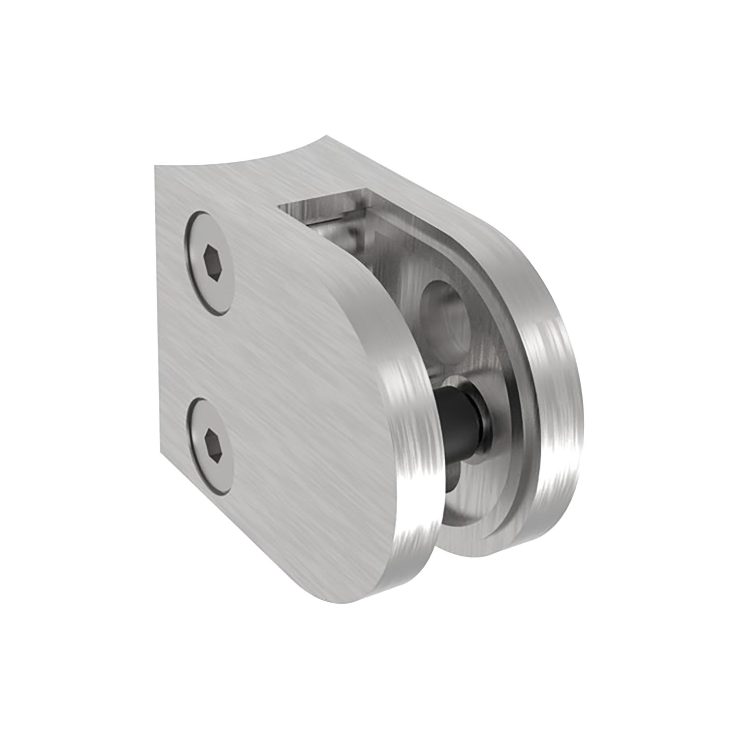 Economy Glasklemmbeschlag für Rundrohr 42,4mm, für Glas/Blech,Edelstahl V2A
