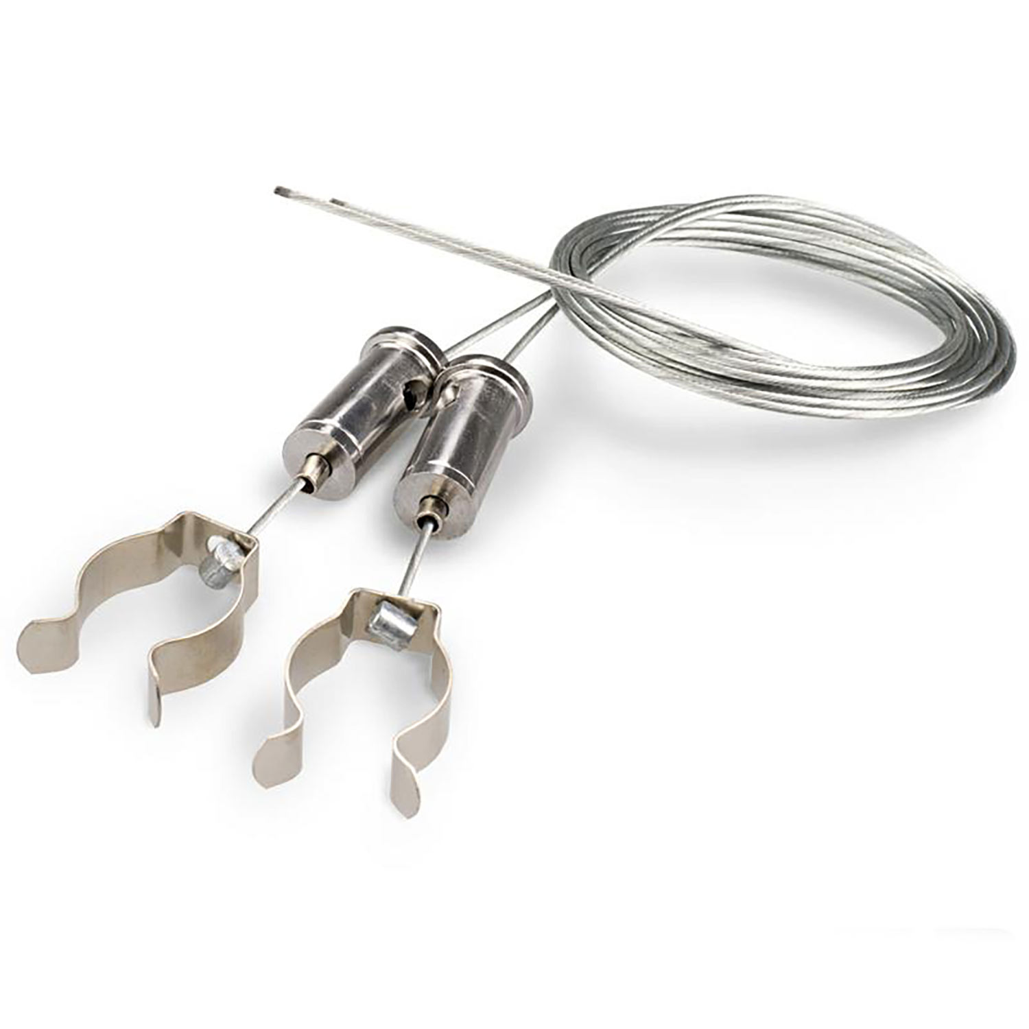 ISOLED Seilabhängung (2 Stk) für T8 Röhren mit Deckenverschraubung inkl. Stahlseile 1,5m und Clips