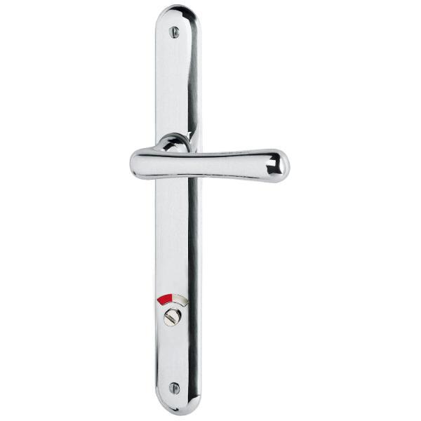 Drückergarnitur ELEGANT WG 500 - auf Schild WC 90, 38 - 43, Alu poliert